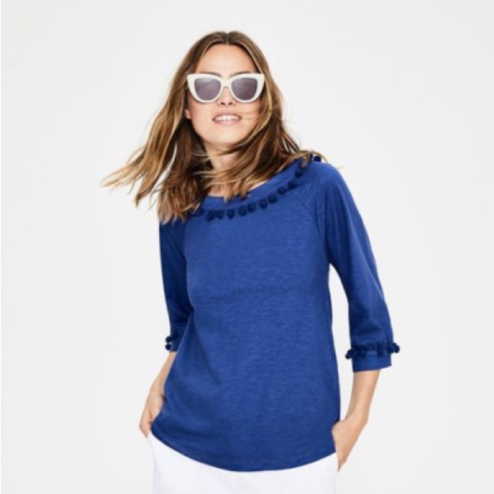Darling Boden top with pompom accents, size 6